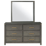 Kieran Grey 6-Drawer Dresser With Mirror