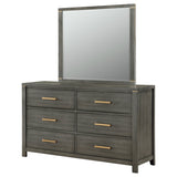 Kieran Grey 6-Drawer Dresser With Mirror