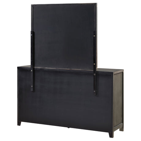 Kieran Grey 6-Drawer Dresser With Mirror