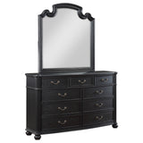 Celina Black 9-Drawer Dresser With Mirror