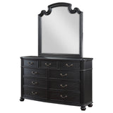 Celina Black 9-Drawer Dresser With Mirror