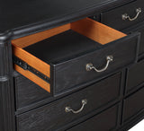 Celina Black 9-Drawer Dresser With Mirror