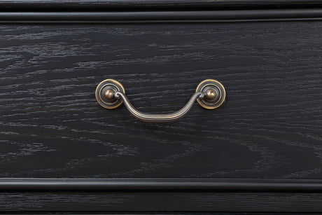 Celina Black 9-Drawer Dresser With Mirror