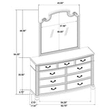 Celina Black 9-Drawer Dresser With Mirror