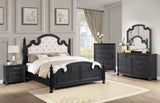 Celina Black 9-Drawer Dresser With Mirror