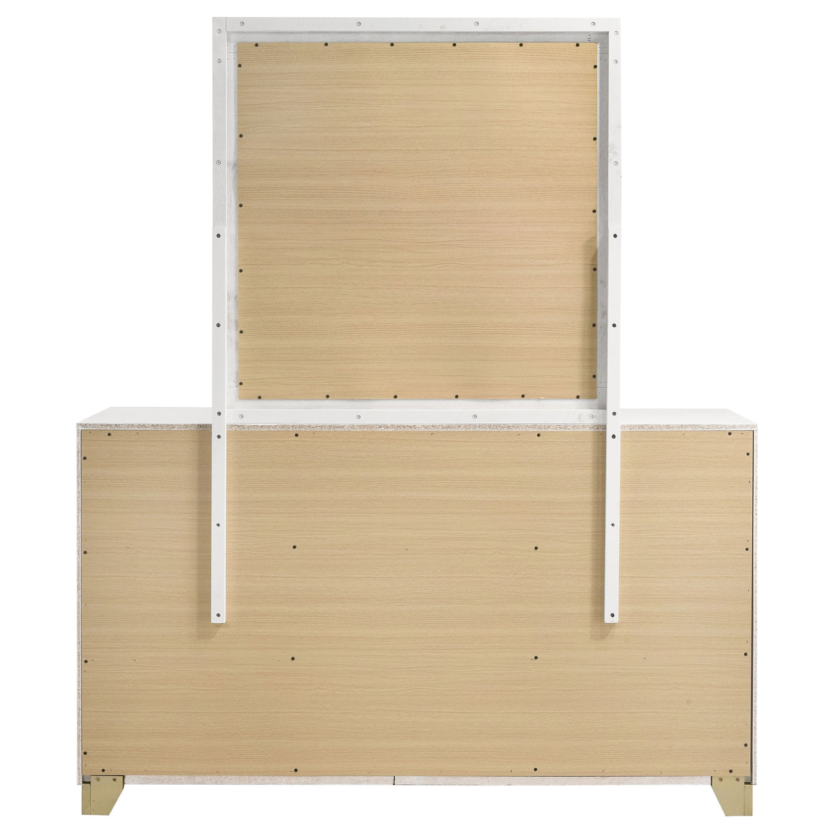 Caraway White 6-Drawer Dresser With Mirror