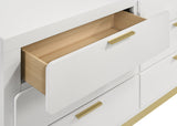 Caraway White 6-Drawer Dresser With Mirror