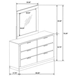 Caraway White 6-Drawer Dresser With Mirror