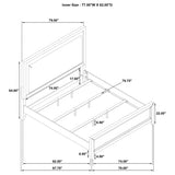 Marielle Distressed White Eastern King Panel Bed
