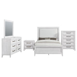 Marielle Distressed White 5-Piece Cal King Bedroom Set