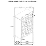 Marielle Distressed White 5-Piece Queen Bedroom Set