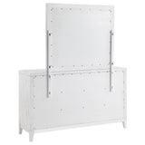 Marielle Distressed White 6-Drawer Dresser With Mirror
