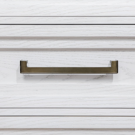 Marielle Distressed White 6-Drawer Dresser With Mirror