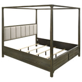 Gran Park Dark Cocoa Eastern King Four Poster Canopy Bed