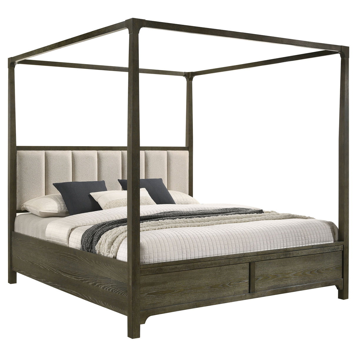 Gran Park Dark Cocoa Eastern King Four Poster Canopy Bed