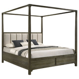 Gran Park Dark Cocoa Eastern King Four Poster Canopy Bed
