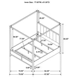 Gran Park Dark Cocoa Eastern King Four Poster Canopy Bed