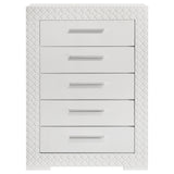 Ives 5-drawer Bedroom Chest of Drawers White High Gloss