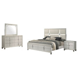 Olivia Pearl White 4-Piece Eastern King Bedroom Set