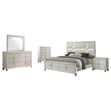 Olivia Pearl White 5-Piece California King Bedroom Set