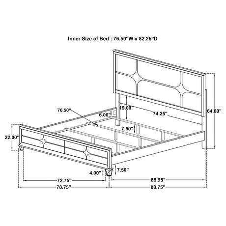 Olivia Pearl White 5-Piece California King Bedroom Set