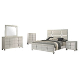 Olivia Pearl White 5-Piece Queen Bedroom Set