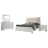 Marmore White 4-Piece California King Bedroom Set