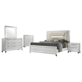 Marmore White 5-Piece California King Bedroom Set