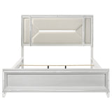 Marmore White 64-Inch California King Bed Led Headboard