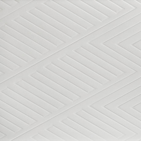 Marmore White 64-Inch Queen Panel Bed Led Headboard