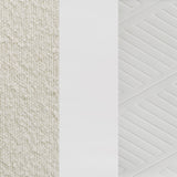 Marmore White 64-Inch Queen Panel Bed Led Headboard