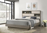 Fenwick Grey Oak/Almond California King Bed Bookcase Headboard Oak