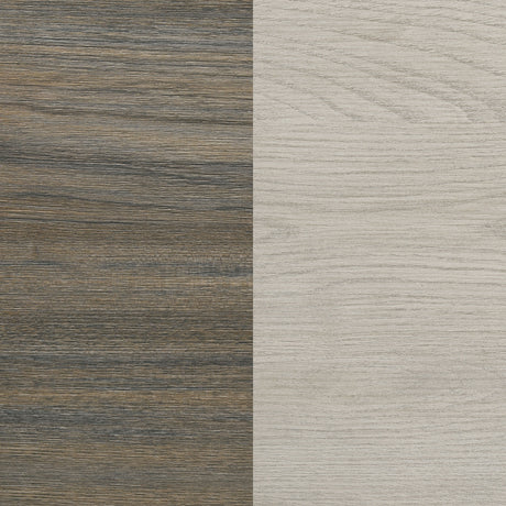 Fenwick Grey Oak/Almond 9-Drawer Dresser With Mirror Oak