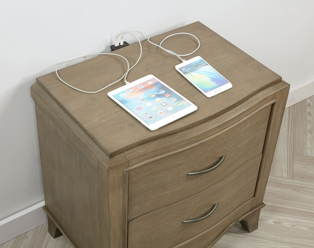 Revello 2-drawer Nightstand Bedside Table Washed Mango