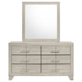 Trenton 6-drawer Bedroom Dresser With Mirror Rustic Cream