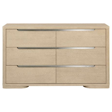 Ladera 6-drawer Bedroom Dresser Light Elm