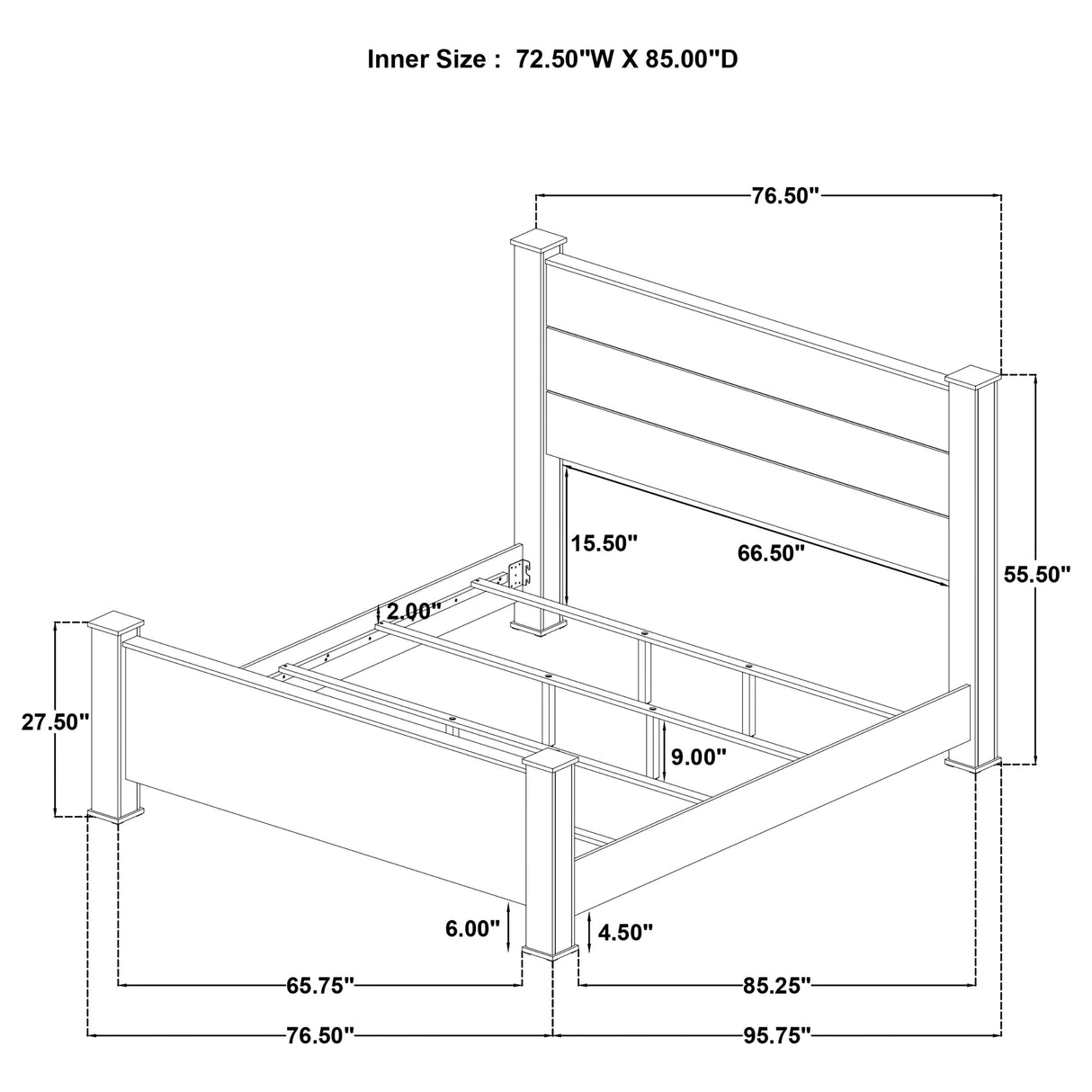 Oakglen 5-piece California King Bedroom Set Weathered Oak
