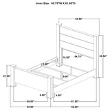 Oakglen 55-inch Queen Panel Bed Weathered Oak