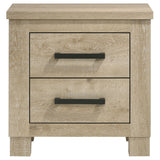 Oakglen 2-drawer Nightstand Bedside Table Weathered Oak