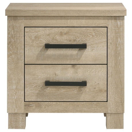 Oakglen 2-drawer Nightstand Bedside Table Weathered Oak