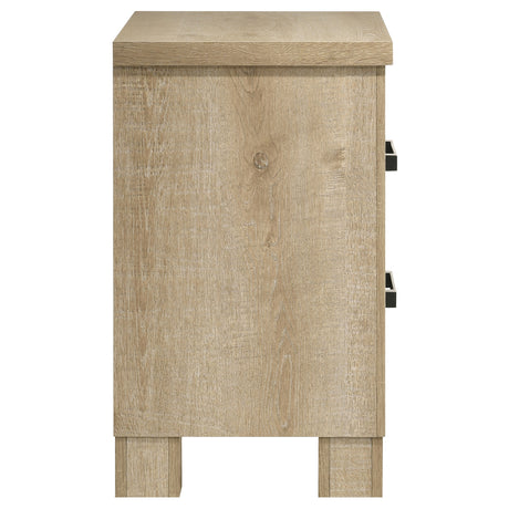 Oakglen 2-drawer Nightstand Bedside Table Weathered Oak