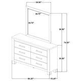 Oakglen 6-drawer Bedroom Dresser and Mirror Weathered Oak