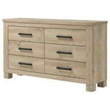 Oakglen 6-drawer Bedroom Dresser Weathered Oak