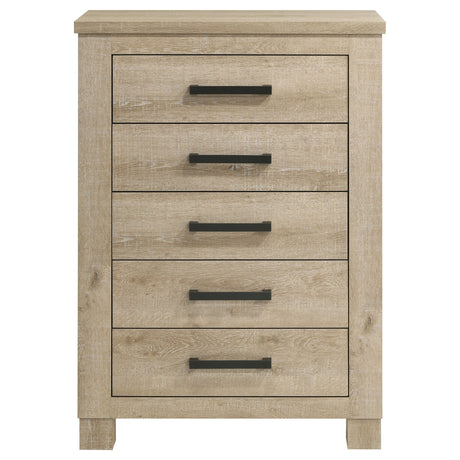 Oakglen 5-drawer Bedroom Chest of Drawers Weathered Oak