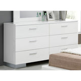 Lorimar White & Chrome Leg Finish Dresser