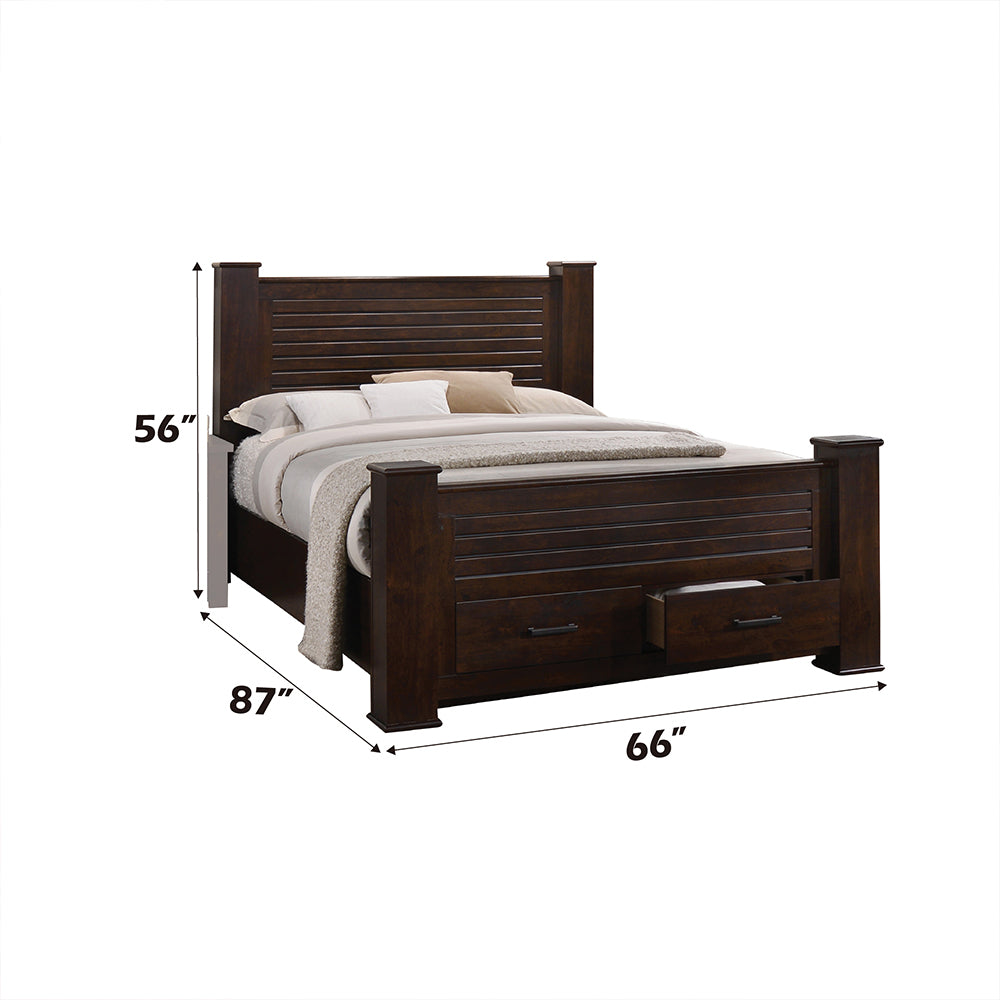Panang Mahogany Finish Queen Bed
