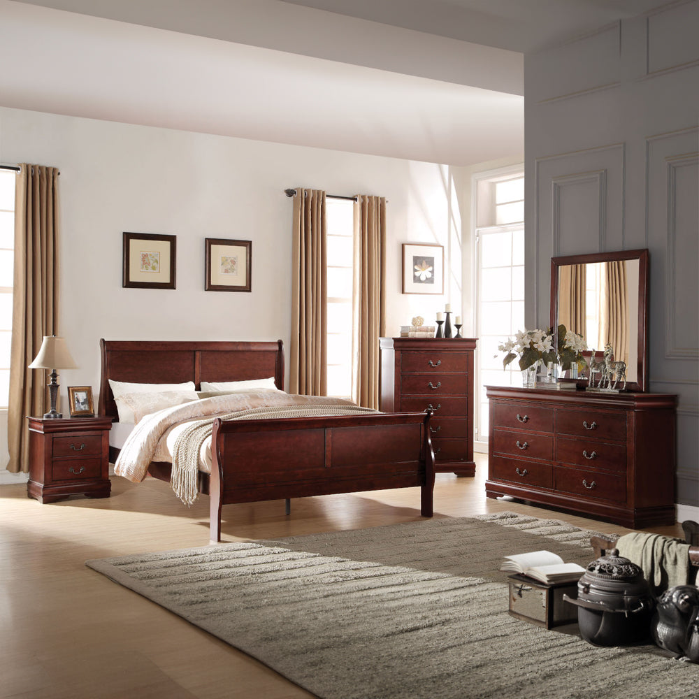 Louis Cherry Finish Philippe Nightstand