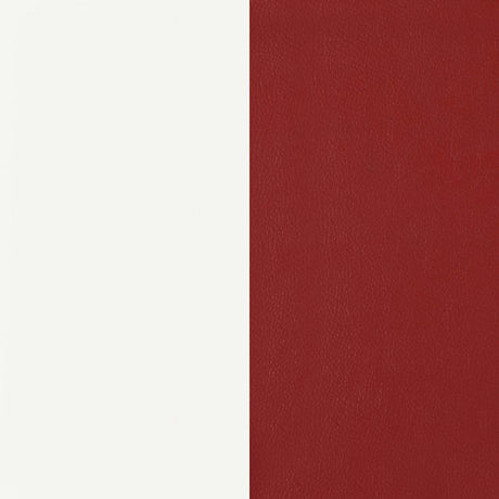 Retro White 5-Piece Round Dining Table Set And Red