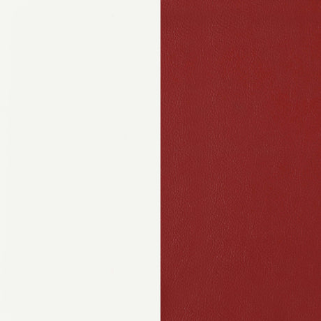 Retro White 5-Piece Round Dining Table Set And Red