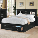 Louis Black Finish Philippe Iii Queen Bed